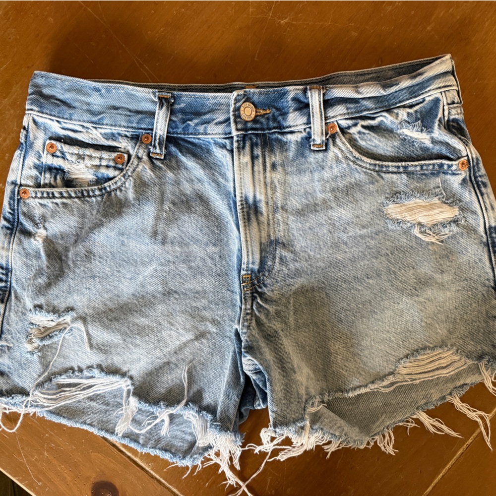 GAP Distressed Light Blue Denim Jean Shorts